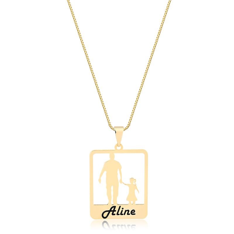 Colar Personalizado Pai e Filha(o)