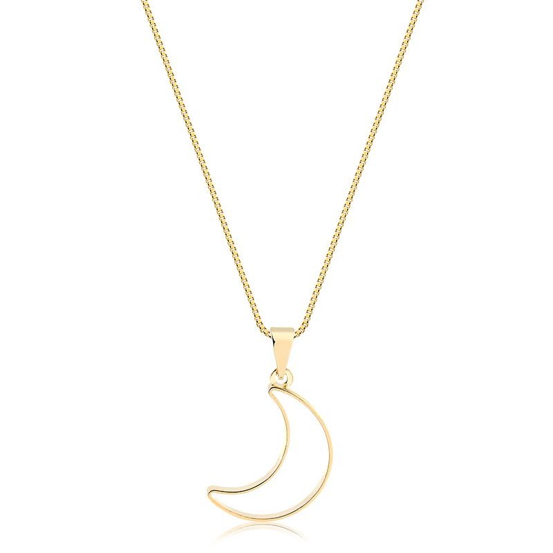 Colar Lua Folhado a Ouro 18k