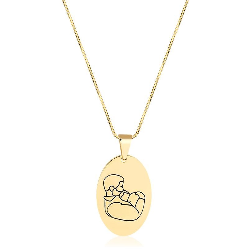 Colar Personalizado Medalha Pai e Filho(a)