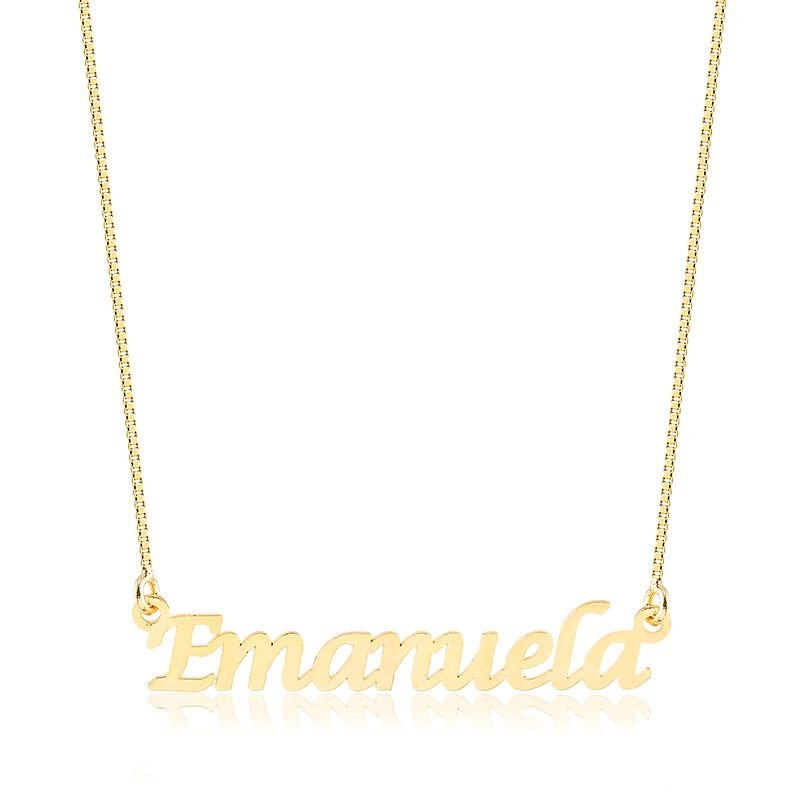 Colar Personalizado Nome Simples Fonte Larga