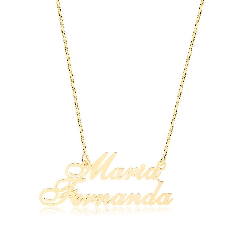 Colar Personalizado Nome Composto Fonte Fina