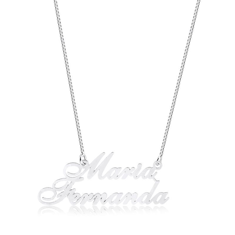 Colar Personalizado Nome Composto Fonte Fina