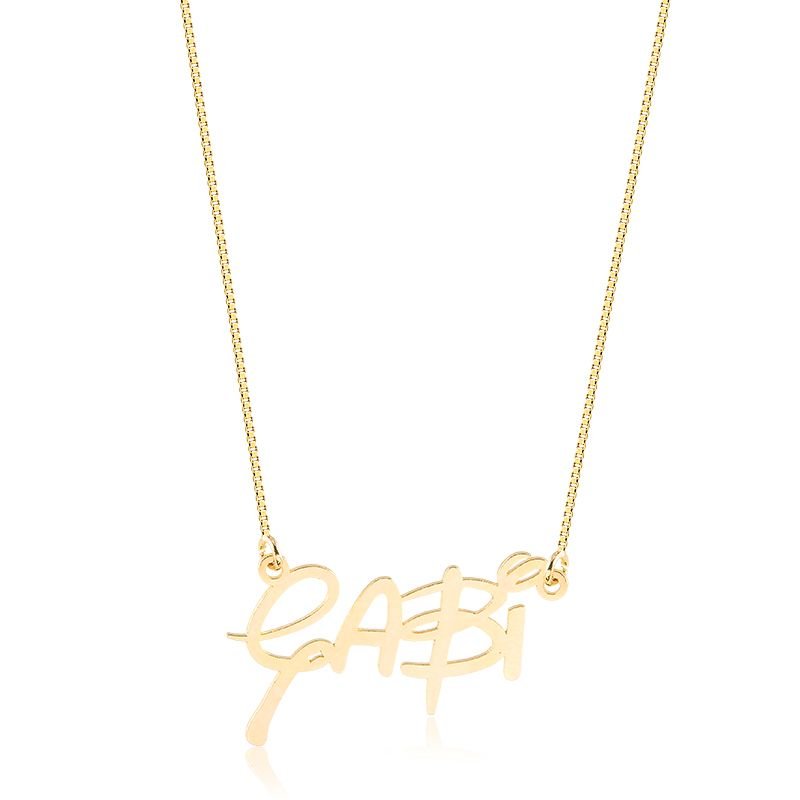 Colar Personalizado Nome Simples Fonte Disney