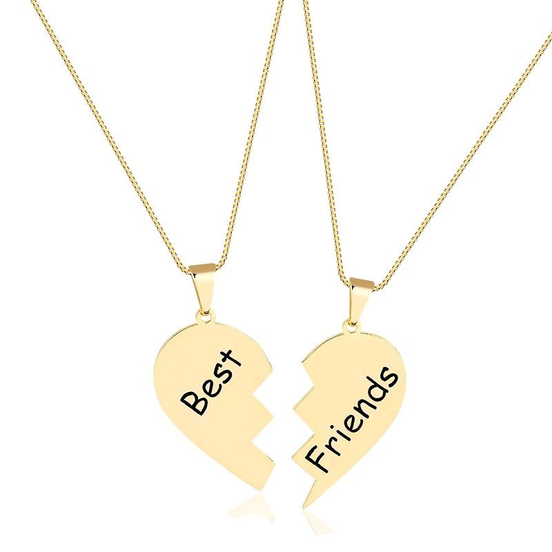 Colar Personalizado Best Friends Coração Partido