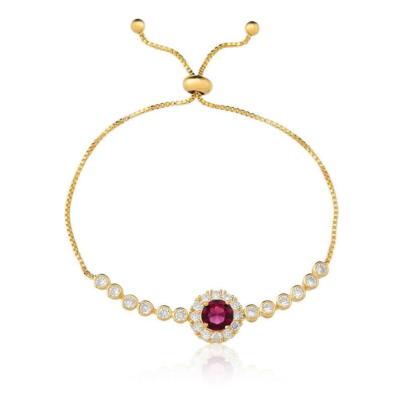 Pulseira Riviera Cristais com Pedra e Fecho Segurança