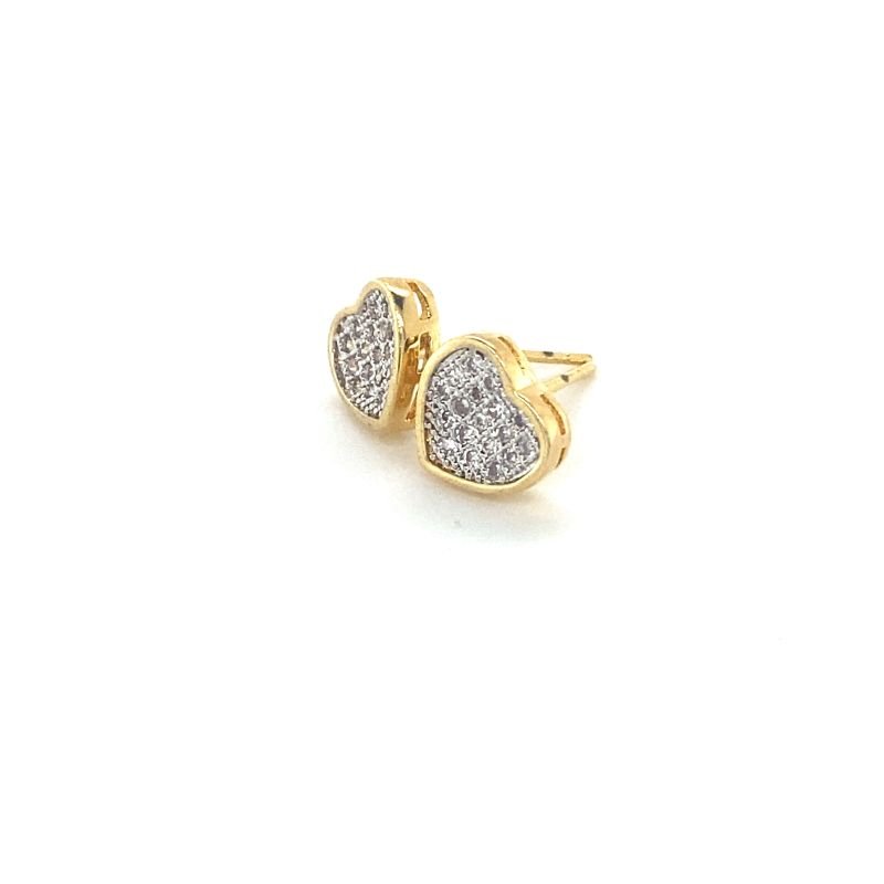 Brinco Coração com Strass