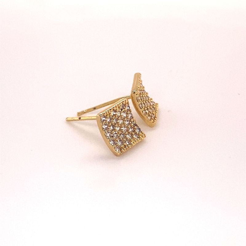 Brinco Folha com Strass
