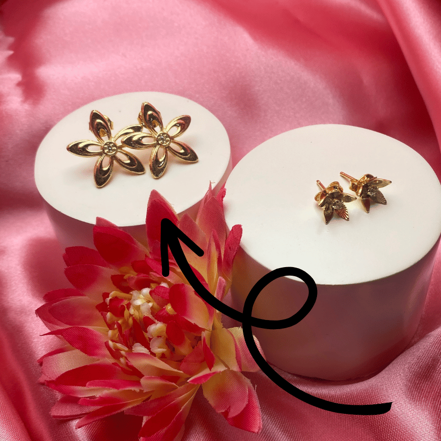 Brinco Infantil Flor com Strass