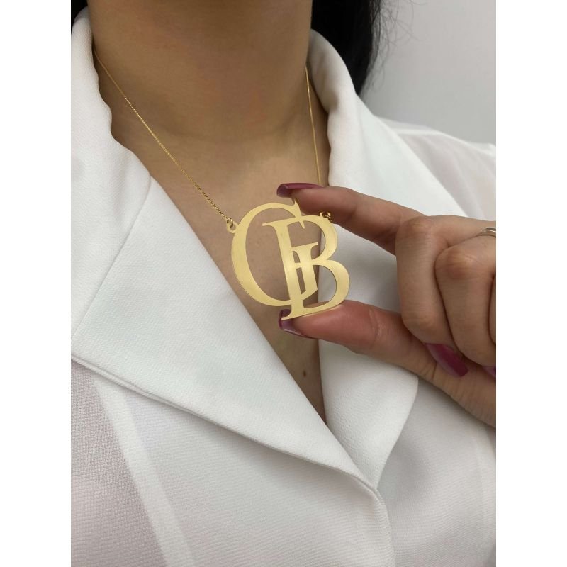 Colar Personalizado Monograma 2 Letras