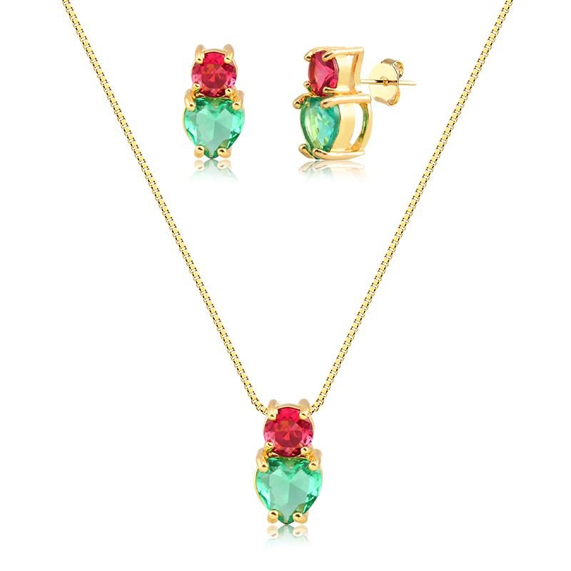 Conjunto Pedra Colorida